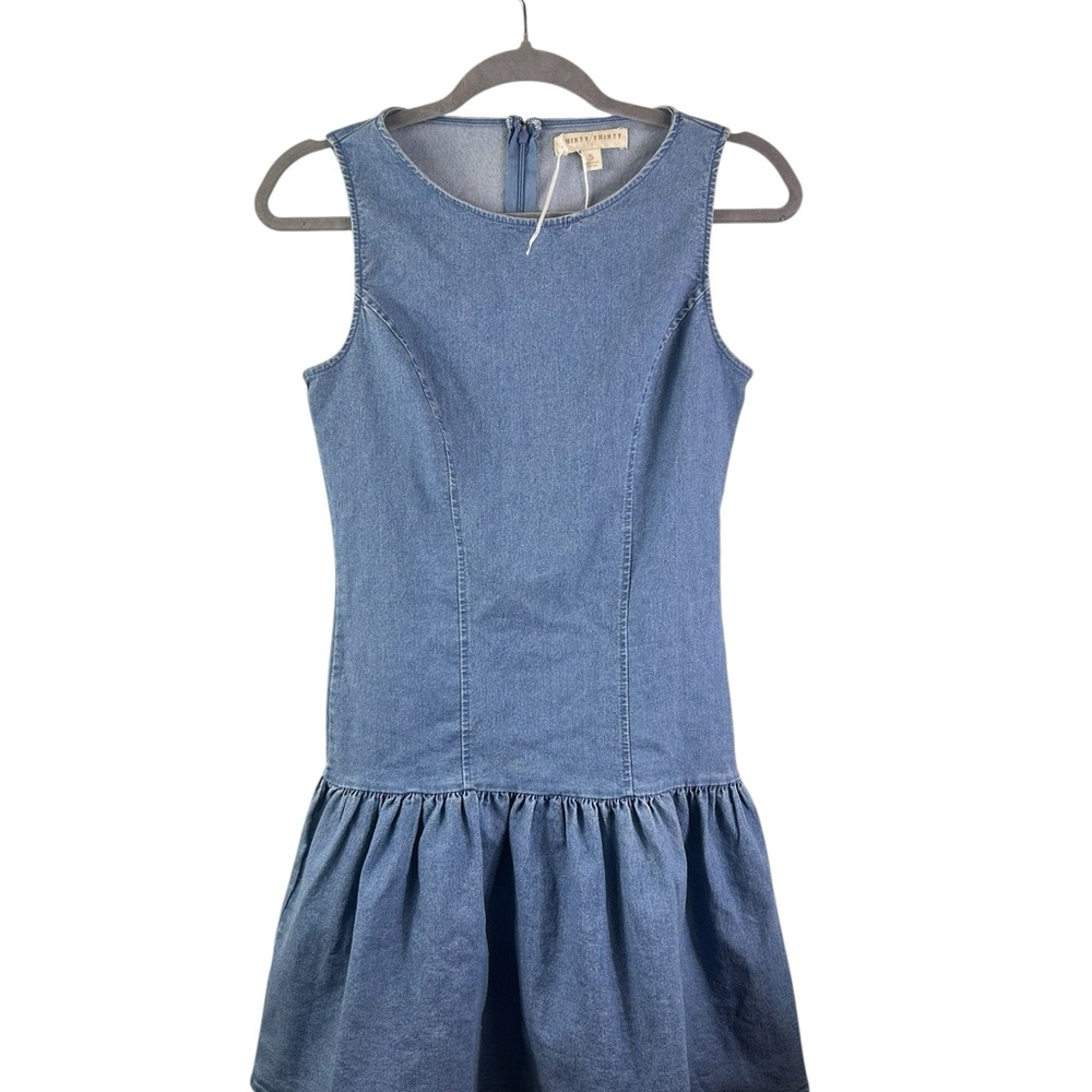 Sleeveless Denim Mini Dress in Blue by Kate Spade
